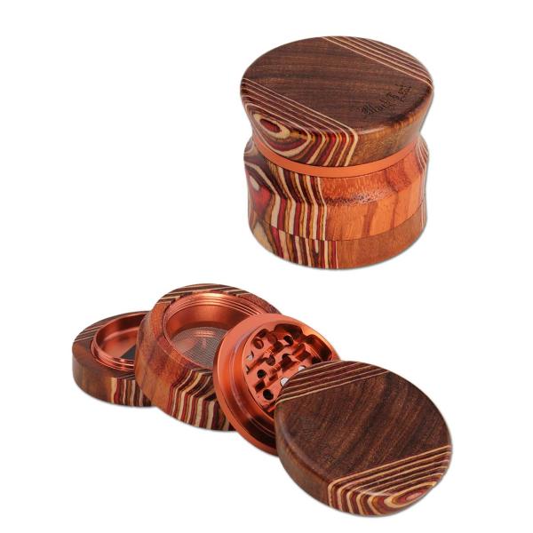 Black Leaf Alu-/Holzgrinder 4-tlg. braun Black Leaf Alu-/Holzgrinder 4-tlg. braun