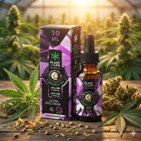 Plant of Life Ultra Spectrum Öl – 15% CBD & 15% CBG (10ml)