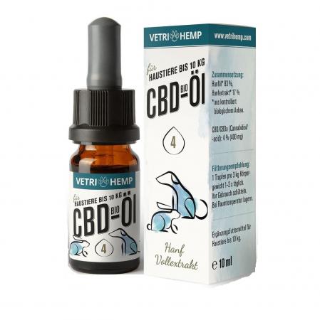 Vetrihemp – Bio CBD Öl für Tiere bis 10 kg 4 %